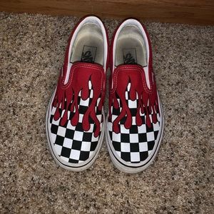 bloody checkerboard vans